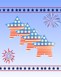 American Flag Star Coaster (4 pack)