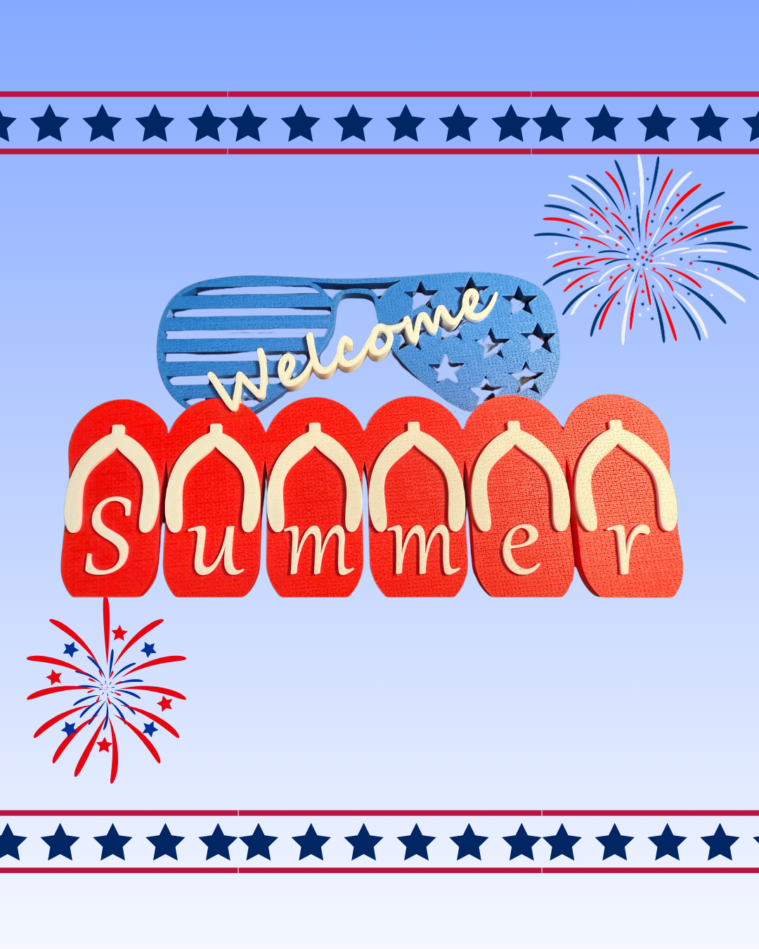 July 4th Summer Sign
